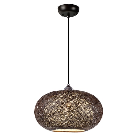 Maxim Lighting Bali 1-Light 15.75" Wide Chocolate Pendant Light 14402CHWT